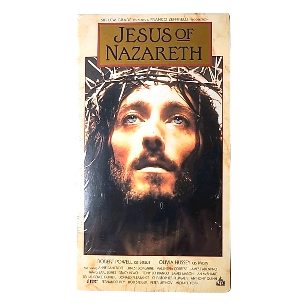 Vintage 90s Jesus Nazareth VHS Box Set 1977 Miniseries- Powell Hussey Zeffirelli